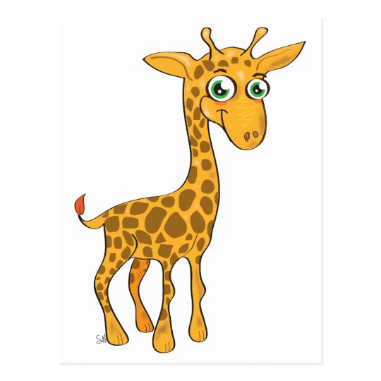 Cute Kawaii Giraffe Postcard Zazzle Com