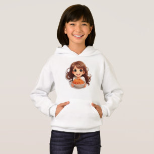 Cute Kawaii Girl Eating Spaghetti Hoodie