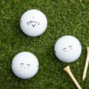 Cute Kawaii Girl Smile Golf Ball