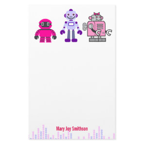 Cute & Kawaii Girl's Pink Cyborgs Robot Stationery