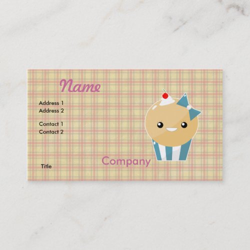 Cute Kawaii Girly Muffin Cupcake Business Cards