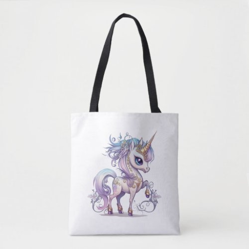 Cute Kawaii Gothic Unicorn Princess  Tote Bag