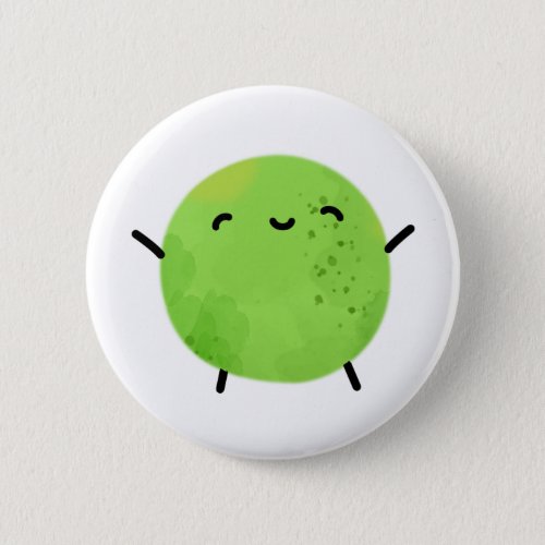 Cute Kawaii Green Pea Button