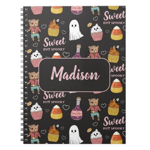 Cute Kawaii Halloween Candy Pattern for Kids  Notebook