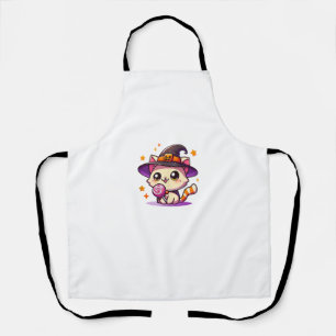 Cute Kawaii Halloween Cat Witch Costume Party Fun Apron