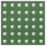 Cute Kawaii Halloween Skull Polka Dots Green Fabric