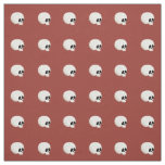 Cute Kawaii Halloween Skull Polka Dots Red Fabric