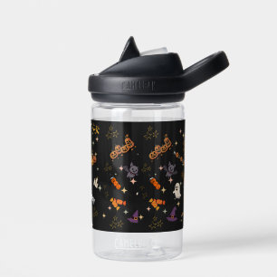 Cute Kawaii Halloween Spooky Pattern Pillar Water Bottle