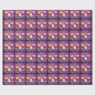 Cute Kawaii Halloween Wrapping Paper