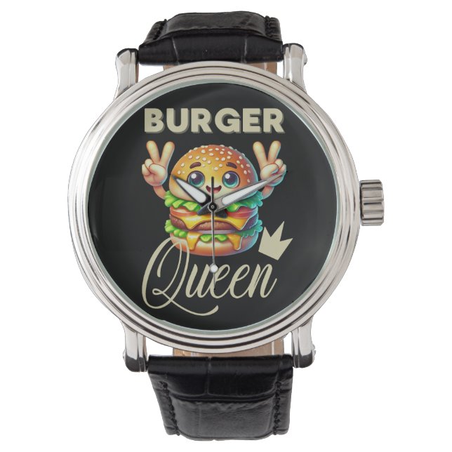 Cute Kawaii Hamburger  Watch (Front)