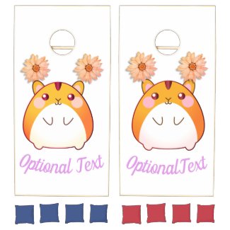 Cute Kawaii Hamster Custom Cornhole Set