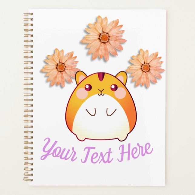Cute Kawaii Hamster Custom Planner (Front)