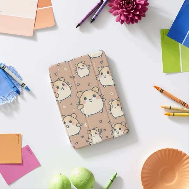 Cute Kawaii Hamster iPad Mini Cover (In Situ)