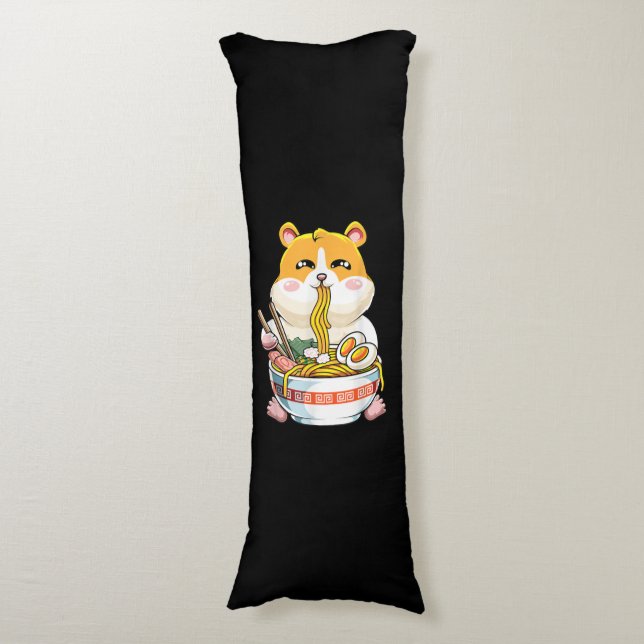 Cute Kawaii Hamster Ramen Anime Body Pillow (Front Vertical)