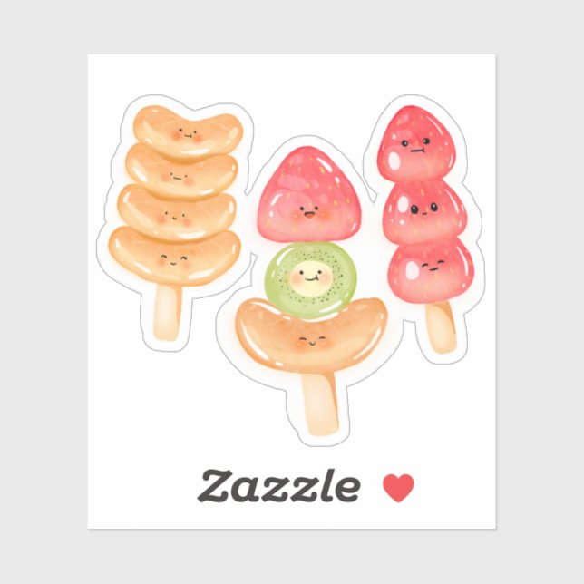 Cute Kawaii Hand-drawn Tanghulu Sticker (Sheet)