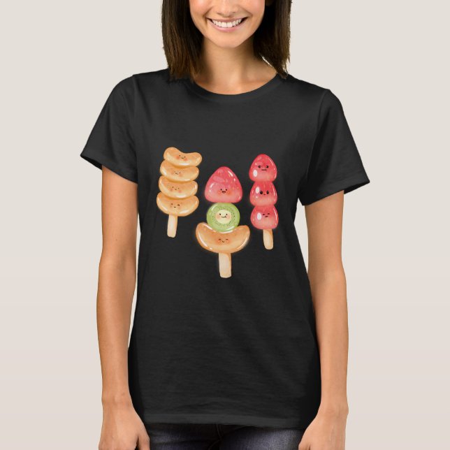 Cute Kawaii Hand-drawn Tanghulu T-Shirt (Front)