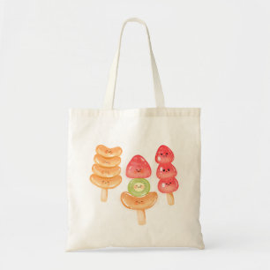 Cute Kawaii Hand-drawn Tanghulu Tote Bag
