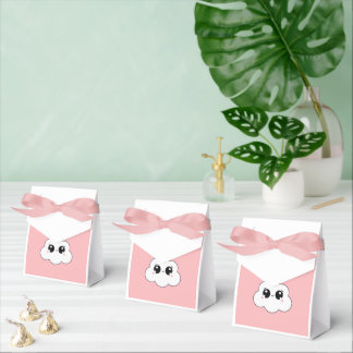 Cute Kawaii Happy Cloud Minimalist Design Favor Boxes