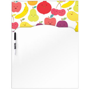 Cute Kawaii Happy Fruits Food Custom Dry Erase Board