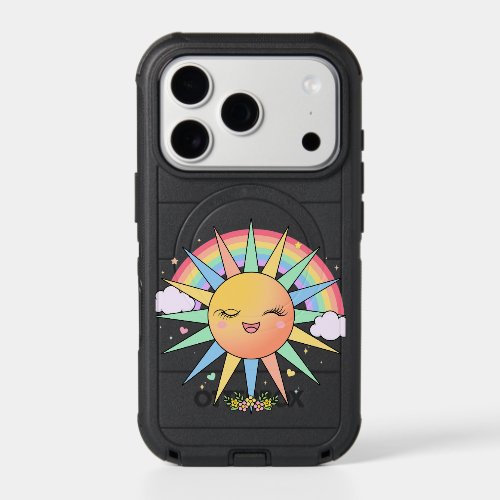 Cute Kawaii Happy Sunshine Rainbow Pastel Summer iPhone 17 Pro Case