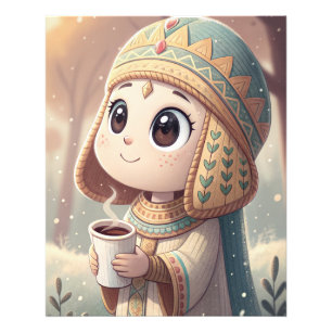 Cute Kawaii Hatshepsut Food & Coconut Art Photo Print