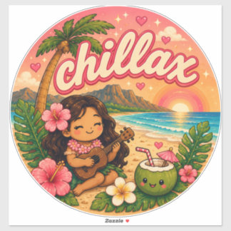 cute kawaii hawaii sticker