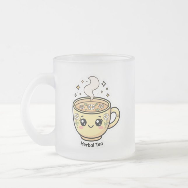 Cute Kawaii Herbal Tea Mug (Left)