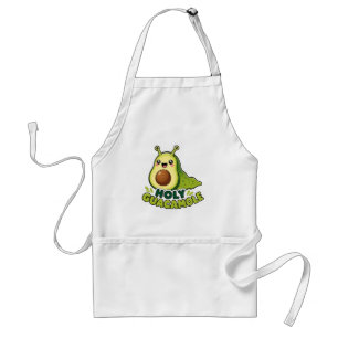 Cute Kawaii Holy Guacamole Avocado Slug Cartoon Adult Apron