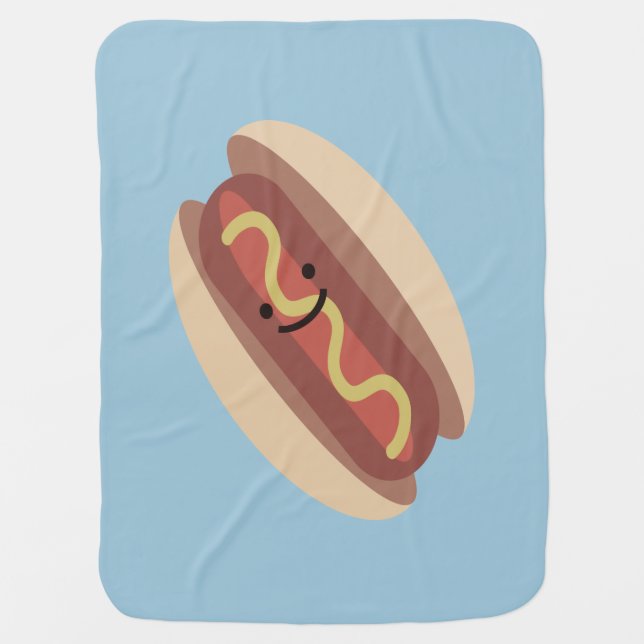 Cute Kawaii Hot Dog Swaddle Blanket (Front)