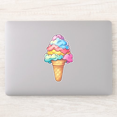 Cute Kawaii Ice Cream Cone  Sweet Treat Sticker