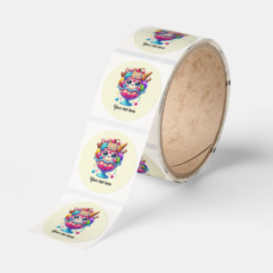 Cute Kawaii ice cream customizable Classic Round Sticker