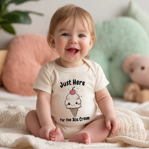 Cute Kawaii Ice Cream – Editable Sweet Dessert Baby Bodysuit
