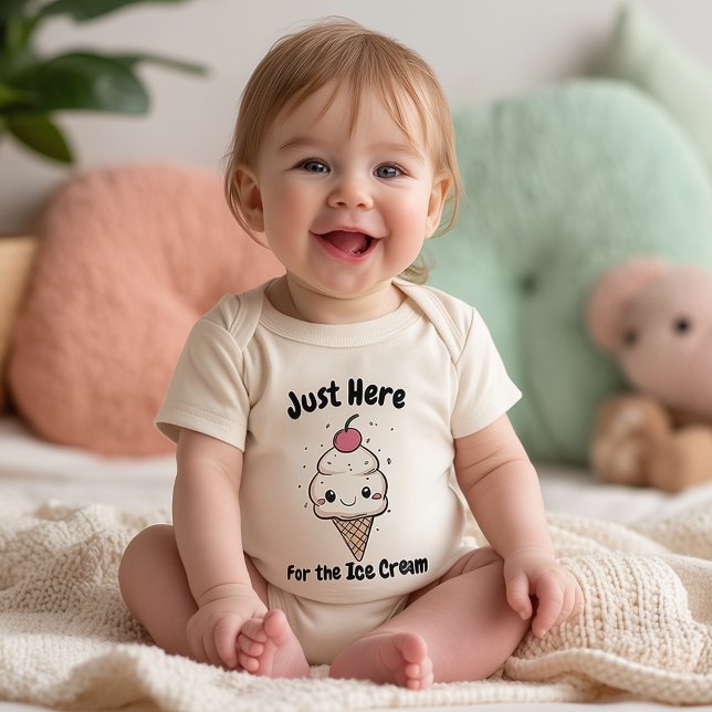 Cute Kawaii Ice Cream – Editable Sweet Dessert Baby Bodysuit (Creator Uploaded)