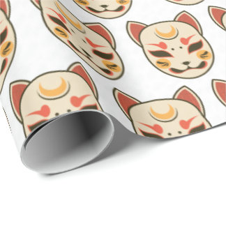 Cute Kawaii Japanese Aesthetic Cat Wrapping Paper 