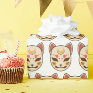 Cute Kawaii Japanese Aesthetic Cat Wrapping Paper 