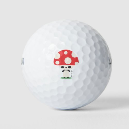 Cute Kawaii Japanese Kinoko Mushroom Panda Golf Balls