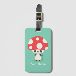 Cute Kawaii Japanese Kinoko Mushroom Panda Luggage Tag