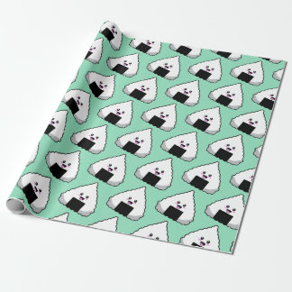 Cute Kawaii Japanese Onigiri Sushi Food Pattern Wrapping Paper