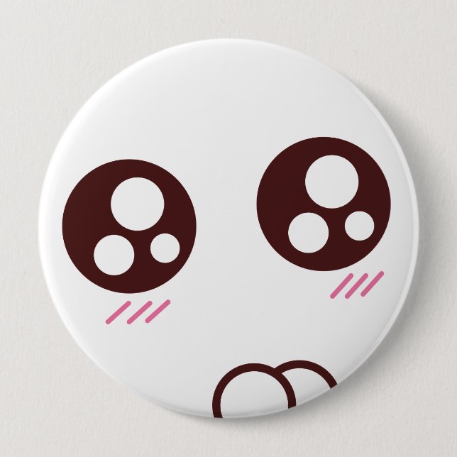 Cute Kawaii kitten emoji Pinback Button (Front)