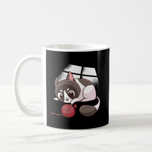 Cute Kawaii Kitty Cat Japanese Style Cartoon Graph Coffee Mug