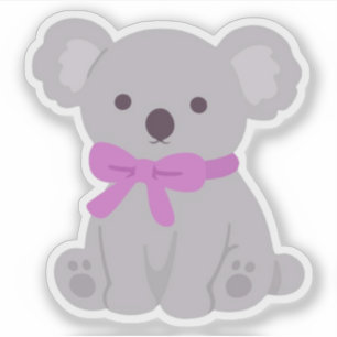 Cute Kawaii Koala Bear Pastel Animal Design Sticker