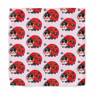 Cute Kawaii Ladybug Pattern Bandana