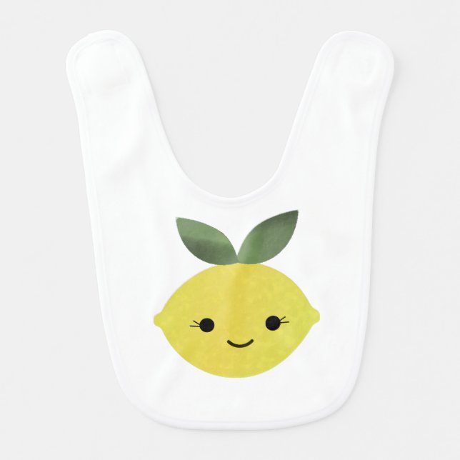 Cute Kawaii Lemon Baby Bib (Front)