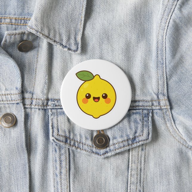 Cute Kawaii Lemon Button (In Situ)