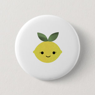 Cute Kawaii Lemon Button
