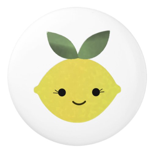 Cute Kawaii Lemon Ceramic Knob