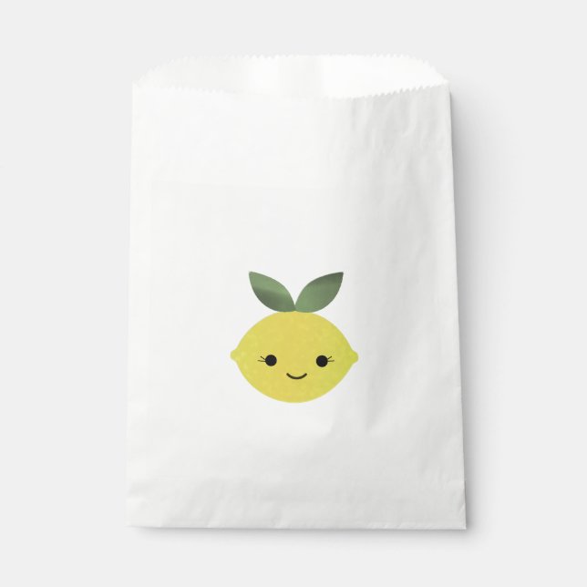 Cute Kawaii Lemon Favor Bag (Front)