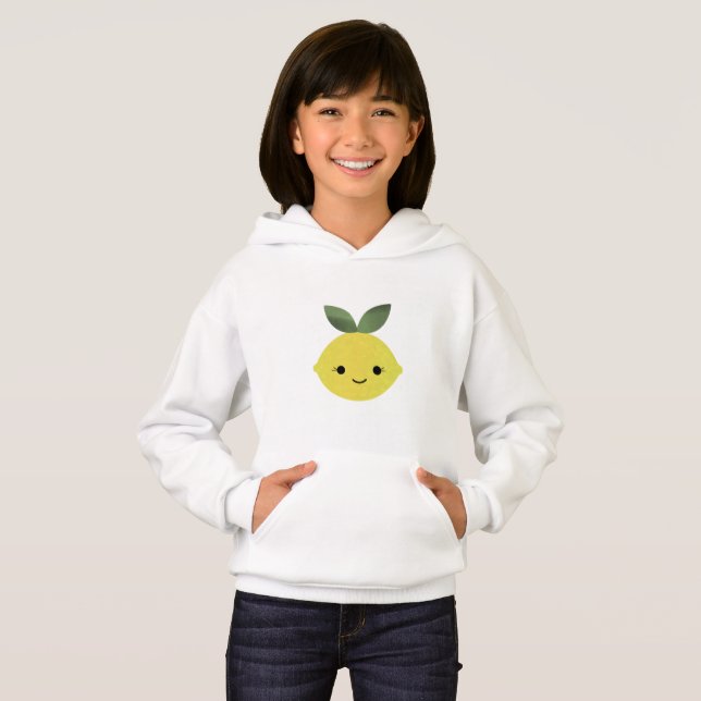 Cute Kawaii Lemon Hoodie (Front Full)