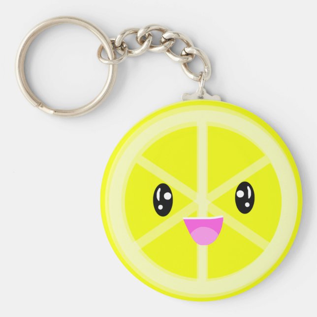 Cute Kawaii Lemon Keychain (Front)