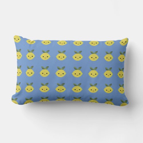 Cute Kawaii Lemon Lumbar Pillow